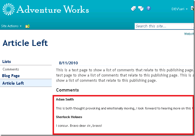 sharepoint-2010-blog-comments-page